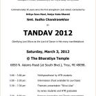 Hindu Temple Rhythms presents TANDAV 2012